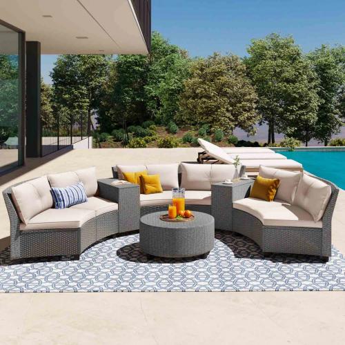 6 Seaters Rattan Sofa Set