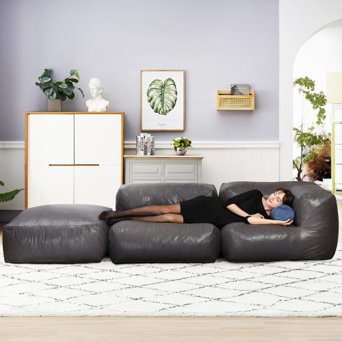 Leather Bean Bag Sofa J16858634