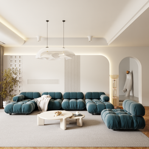 Luxury Designer Fabric Module Corner Combination Sofa