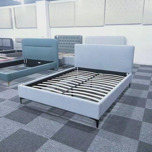 Metal Bed Frame Blue