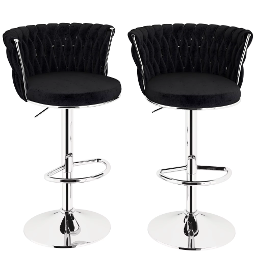 Velvet Bar Stool Set of 2 